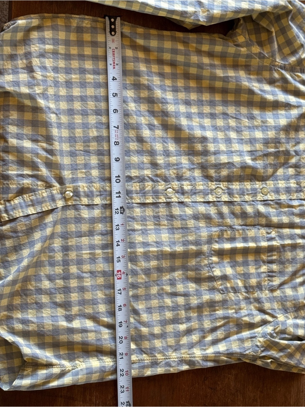J. Crew light blue and yellow Gingham Button-Down Shirt - Picture 7 of 8